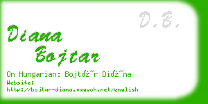 diana bojtar business card